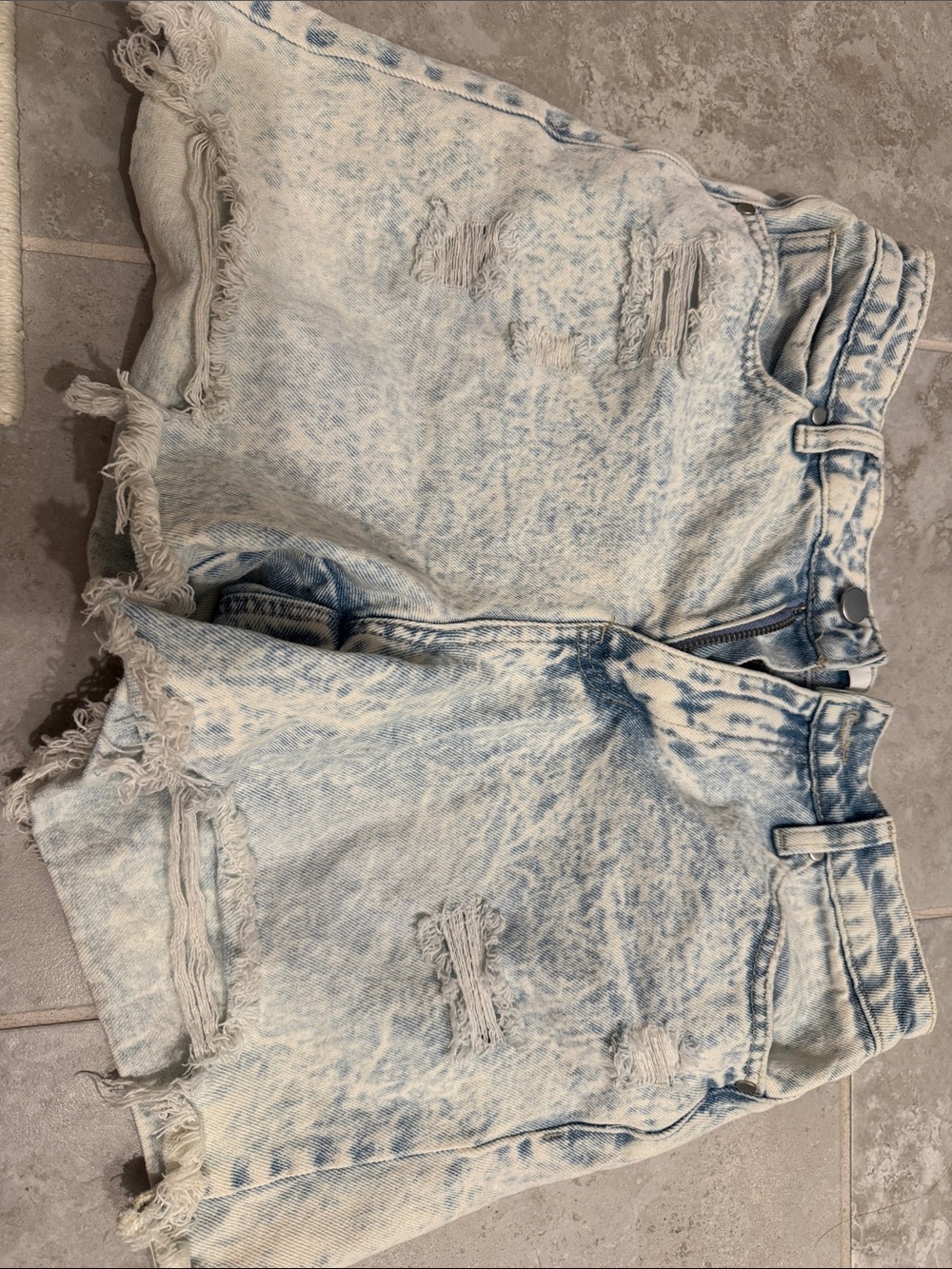 Nordstrom BP Light Acid-Wash Distressed Denim Shorts